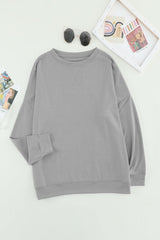 Khaki Crew Neck Long Sleeve Sweatshirt - Wear and Wander