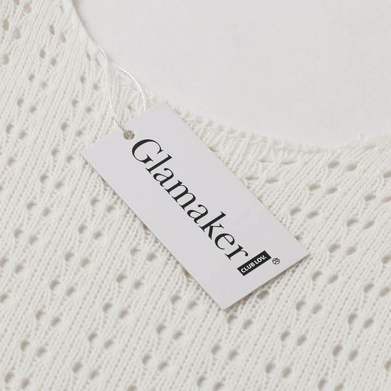 Knitted hollow out o neck pullover Women backless long sleeve - Wear and Wander