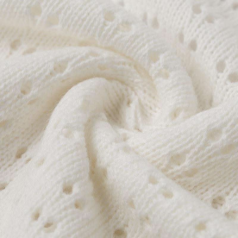 Knitted hollow out o neck pullover Women backless long sleeve - Wear and Wander