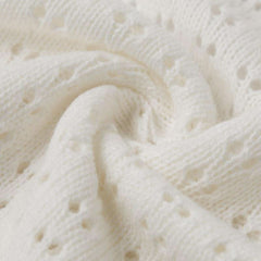 Knitted hollow out o neck pullover Women backless long sleeve - Wear and Wander