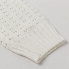 Knitted hollow out o neck pullover Women backless long sleeve - Wear and Wander