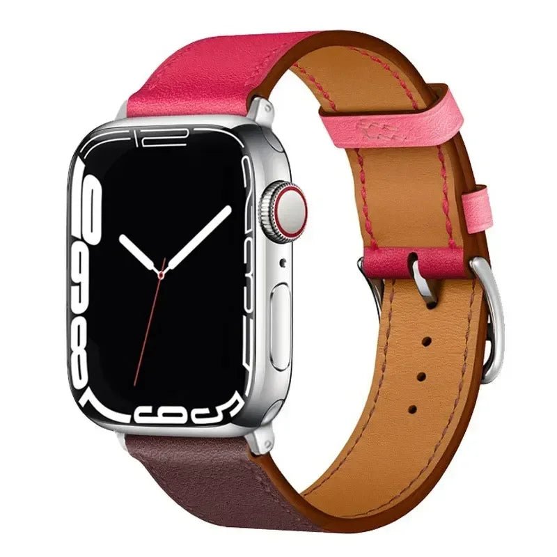Leather strap For Apple watch band 44mm 45mm 41mm 40mm watchbands Loop bracelet for iWatch ultra 2 49mm series 10 9 8 7 6 5 4 SE - Wear and Wander