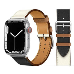 Leather strap For Apple watch band 44mm 45mm 41mm 40mm watchbands Loop bracelet for iWatch ultra 2 49mm series 10 9 8 7 6 5 4 SE - Wear and Wander