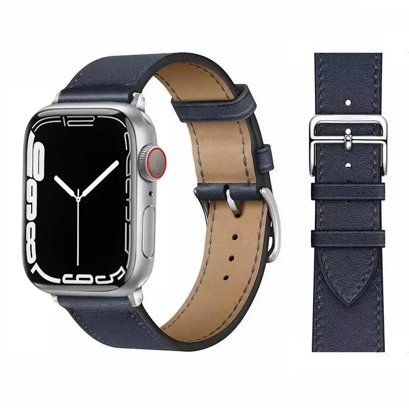 Leather strap For Apple watch band 44mm 45mm 41mm 40mm watchbands Loop bracelet for iWatch ultra 2 49mm series 10 9 8 7 6 5 4 SE - Wear and Wander
