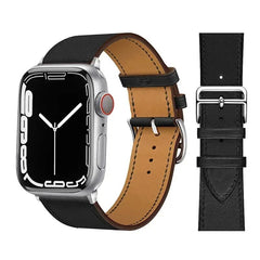Leather strap For Apple watch band 44mm 45mm 41mm 40mm watchbands Loop bracelet for iWatch ultra 2 49mm series 10 9 8 7 6 5 4 SE - Wear and Wander