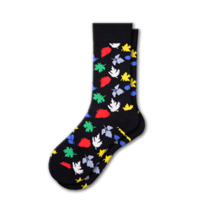 Leaves Pattern Cotton Crew Socks - Wear and Wander