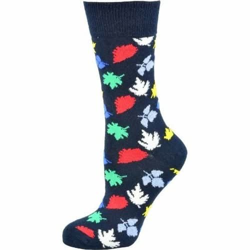 Leaves Pattern Cotton Crew Socks - Wear and Wander