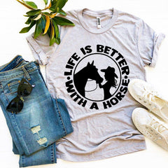 Life is Better With a Horse T-shirt - Wear and Wander