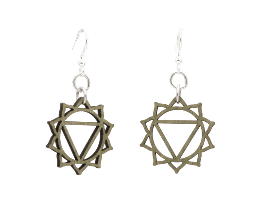 Manipura Chakra Wood Earrings 1634 - Wear and Wander