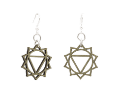 Manipura Chakra Wood Earrings 1634 - Wear and Wander