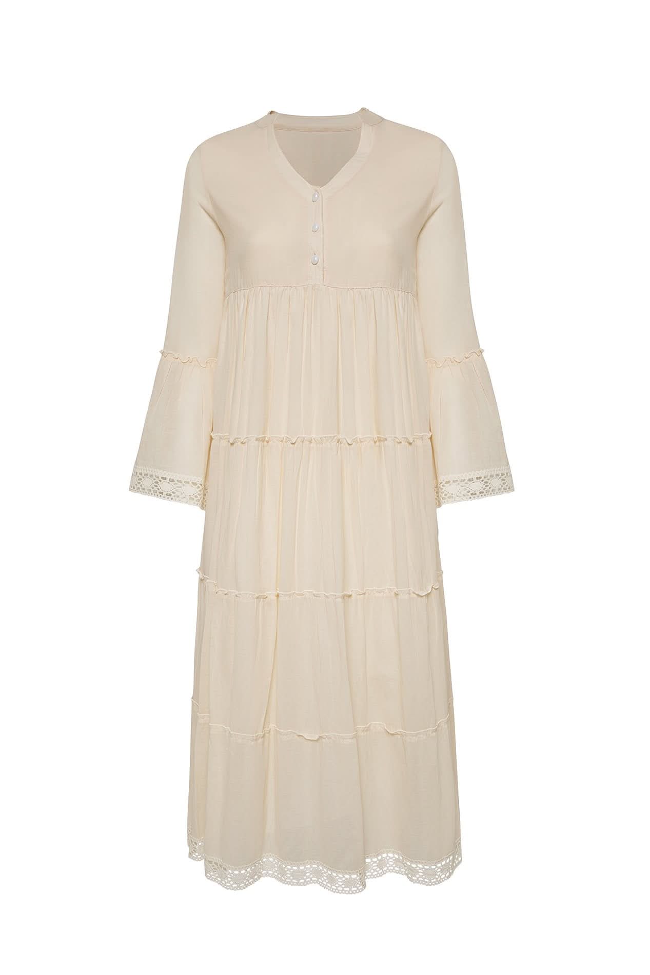 MIKA MAXI DRESS - NATURAL - Wear and Wander