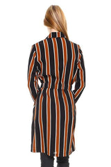 Multi Stripe Long Blazer - Wear and Wander