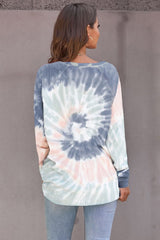Multicolor Ombre Tie Dye Loose Casual Sweatshirt - Wear and Wander