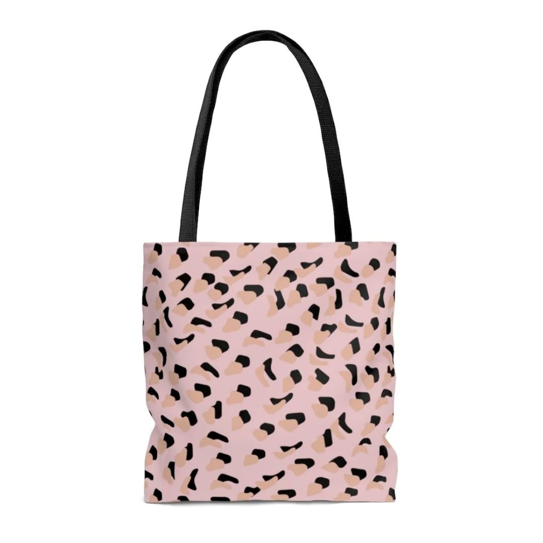 Pink Leopard Print Shopper Tote Bag Medium - Wear n Wander
