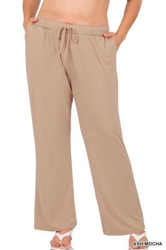 Plus Drawstring Lounge Pants - Wear and Wander