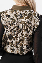 Printed Long Sleeve Button - Up Blouse - Wear and Wander