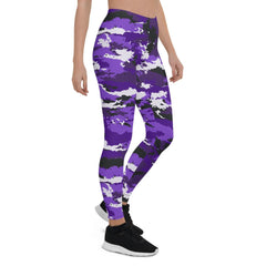 Purple Camo Leggings for Women - Wear and Wander