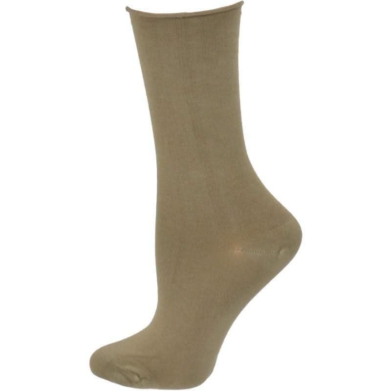 Rayon from Bamboo Roll Top Mid - Calf Crew Socks 3 Pair Pack - Wear and Wander