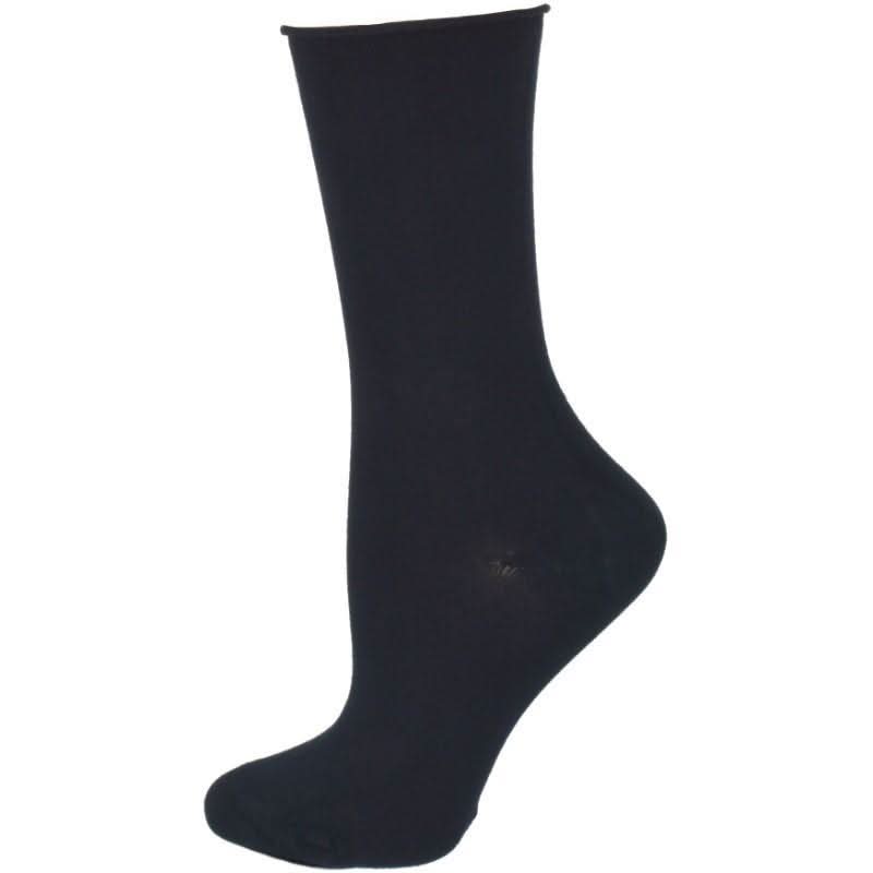 Rayon from Bamboo Roll Top Mid - Calf Crew Socks 3 Pair Pack - Wear and Wander