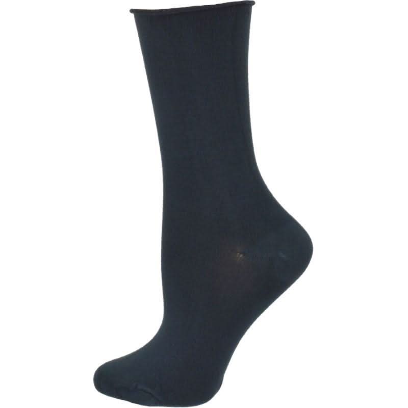 Rayon from Bamboo Roll Top Mid - Calf Crew Socks 3 Pair Pack - Wear and Wander