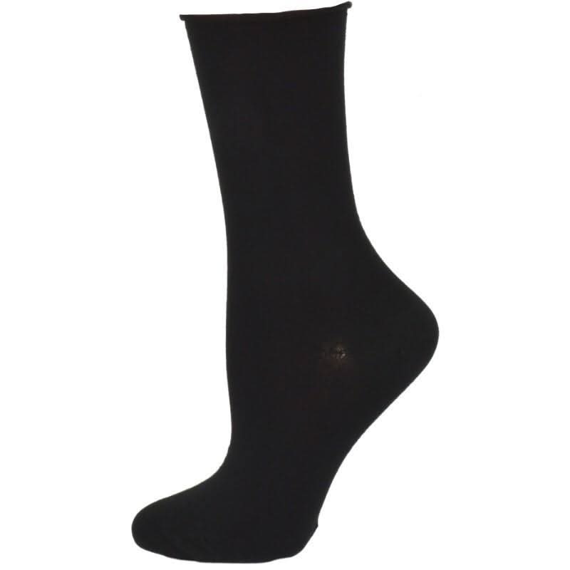 Rayon from Bamboo Roll Top Mid - Calf Crew Socks 3 Pair Pack - Wear and Wander