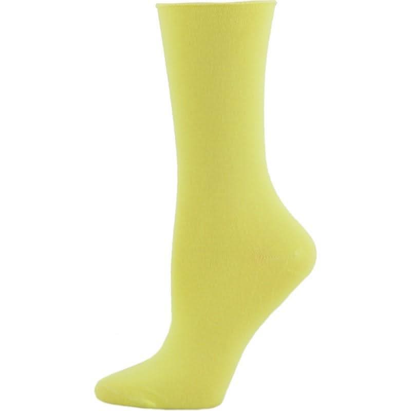 Rayon from Bamboo Roll Top Mid - Calf Crew Socks 3 Pair Pack - Wear and Wander