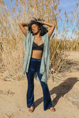 Sequin Detailed Frayed Kimono - Wear and Wander