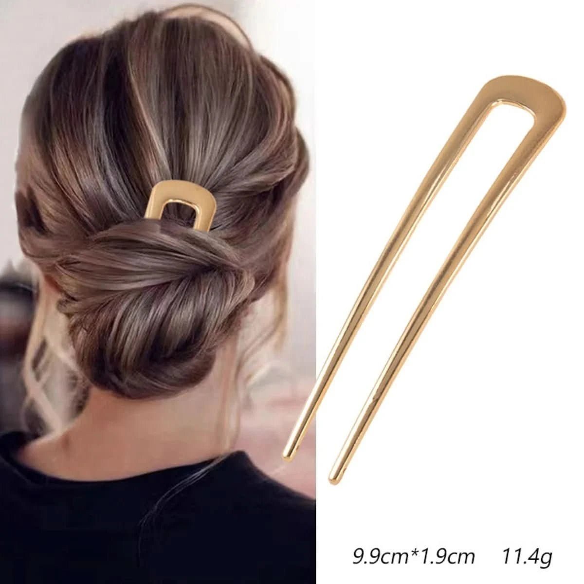 Shell Hairpin Metal U Shaped Hair Pins Hair Fork U French Hair Pin Simple And Fashionable Hair Accessories For Women - Wear and Wander