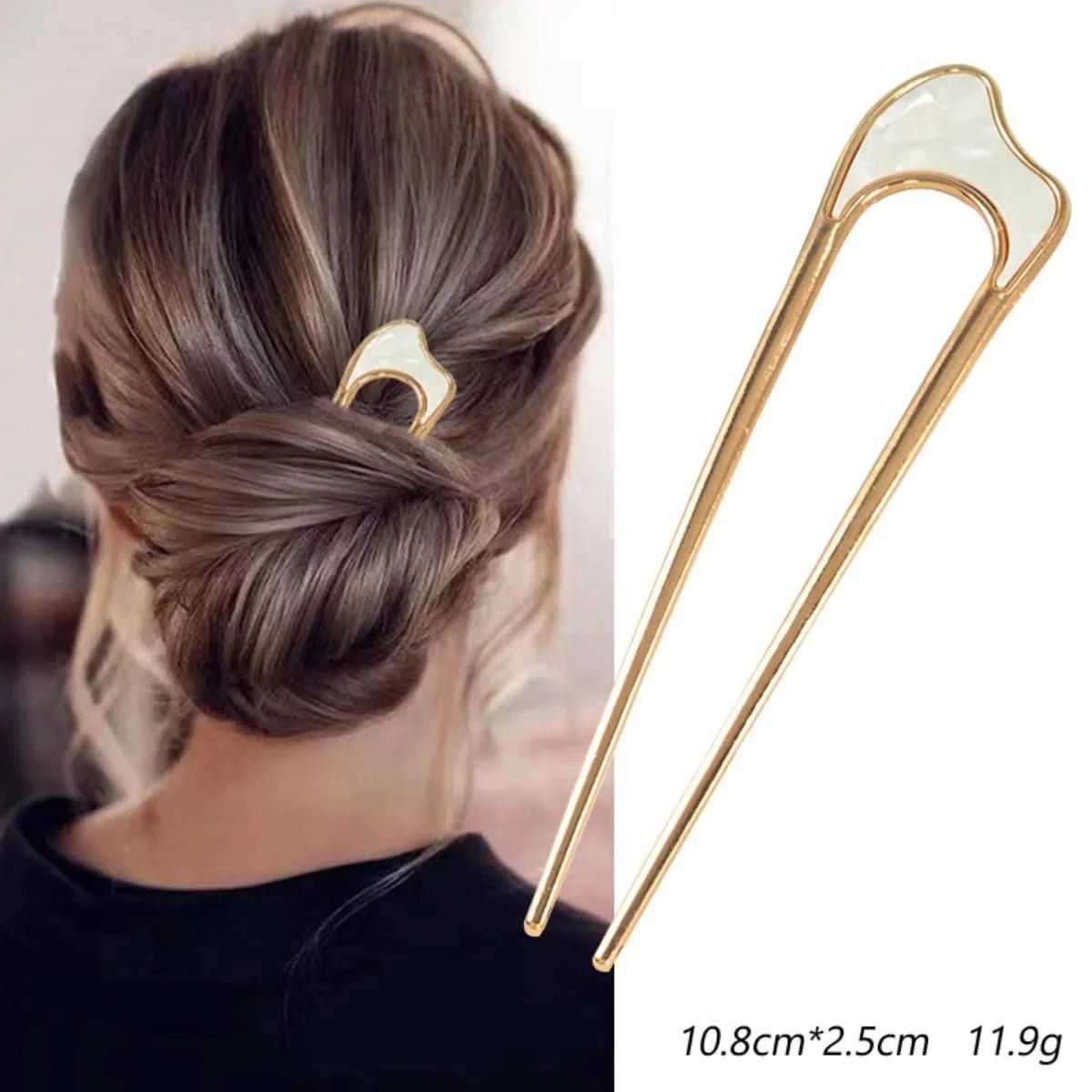 Shell Hairpin Metal U Shaped Hair Pins Hair Fork U French Hair Pin Simple And Fashionable Hair Accessories For Women - Wear and Wander