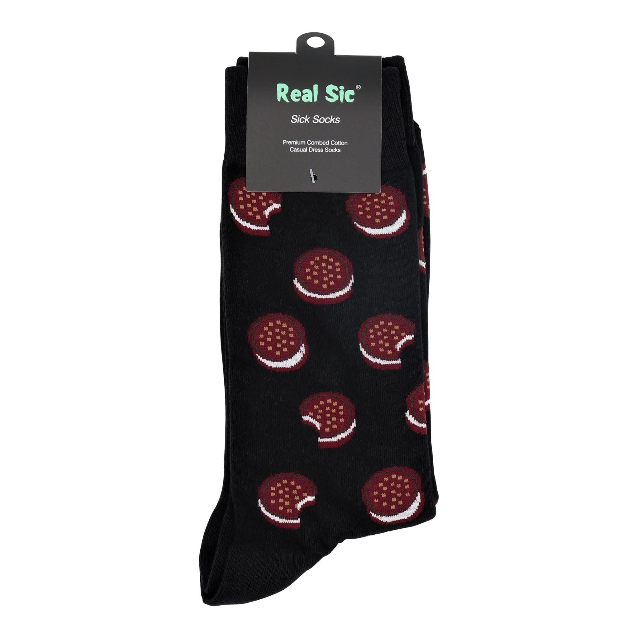 Sick Socks – Cookie – Favorite Foods Casual Dress Socks - Wear and Wander