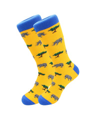 Sick Socks β Rhino - Exotic Animals Casual Dress Socks - Wear and Wander