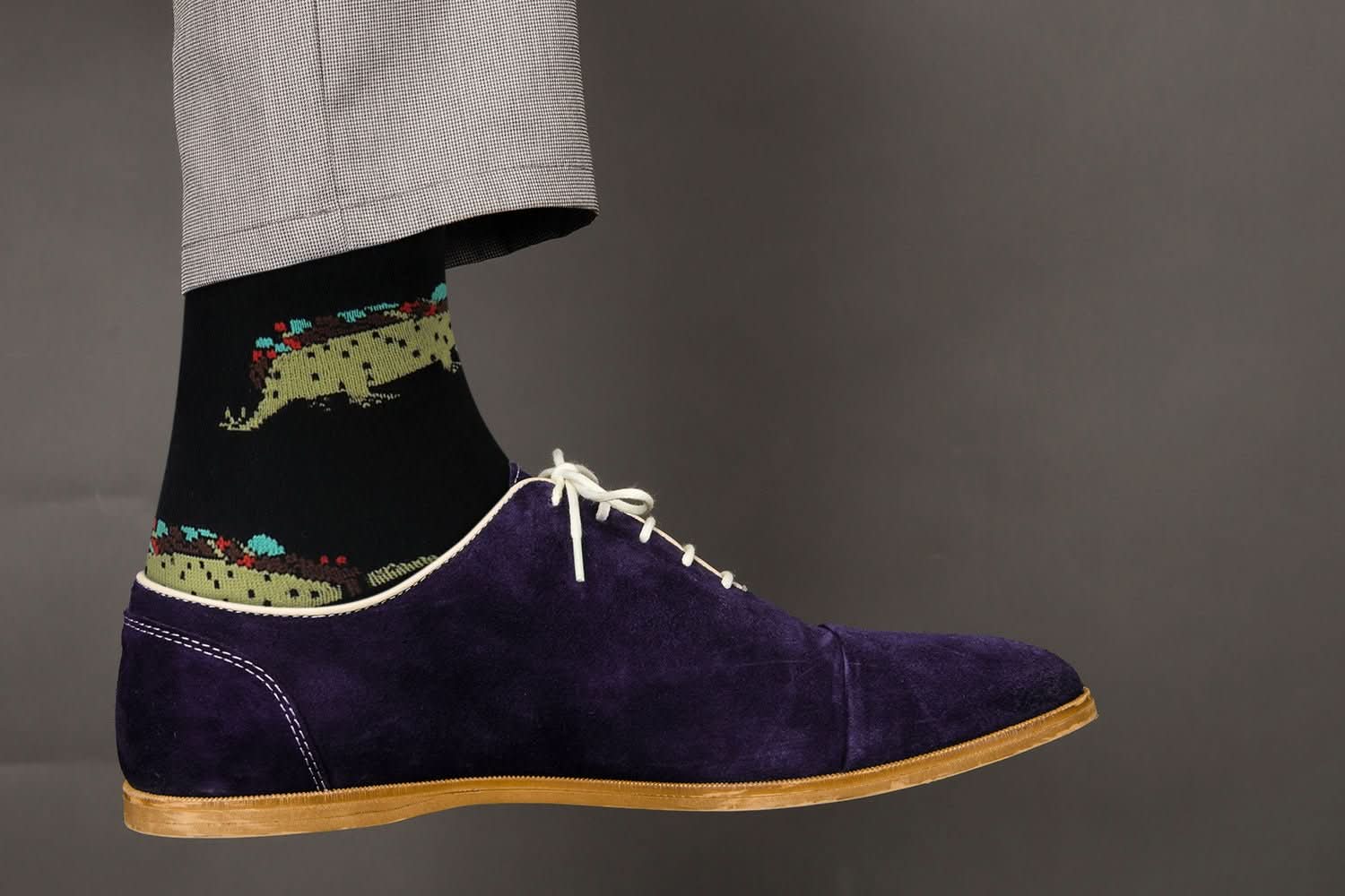Sick Socks – Tacosaurus – Exotic Animals Casual Dress Socks - Wear and Wander