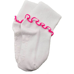 Sierra Socks Girls Cotton Lettuce Ruffle Ripple Edge Turn Cuff - Wear and Wander