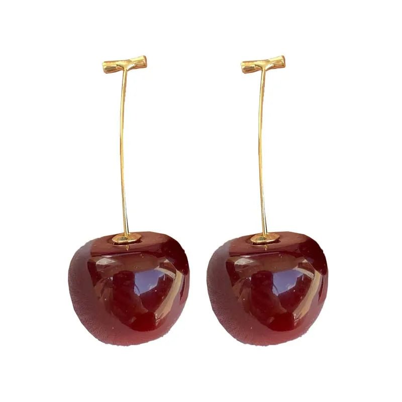 Small Fresh Sweet Lovely Cherry Cherries Cherries Earrings Pendant Fruit Earrings Red Cherry Earrings Charm Jewelry - Wear and Wander
