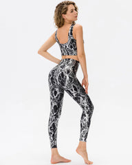 Snake Print High - Waisted Sculpting Leggings - Wear n Wander