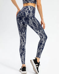 Snake Print High - Waisted Sculpting Leggings - Wear n Wander