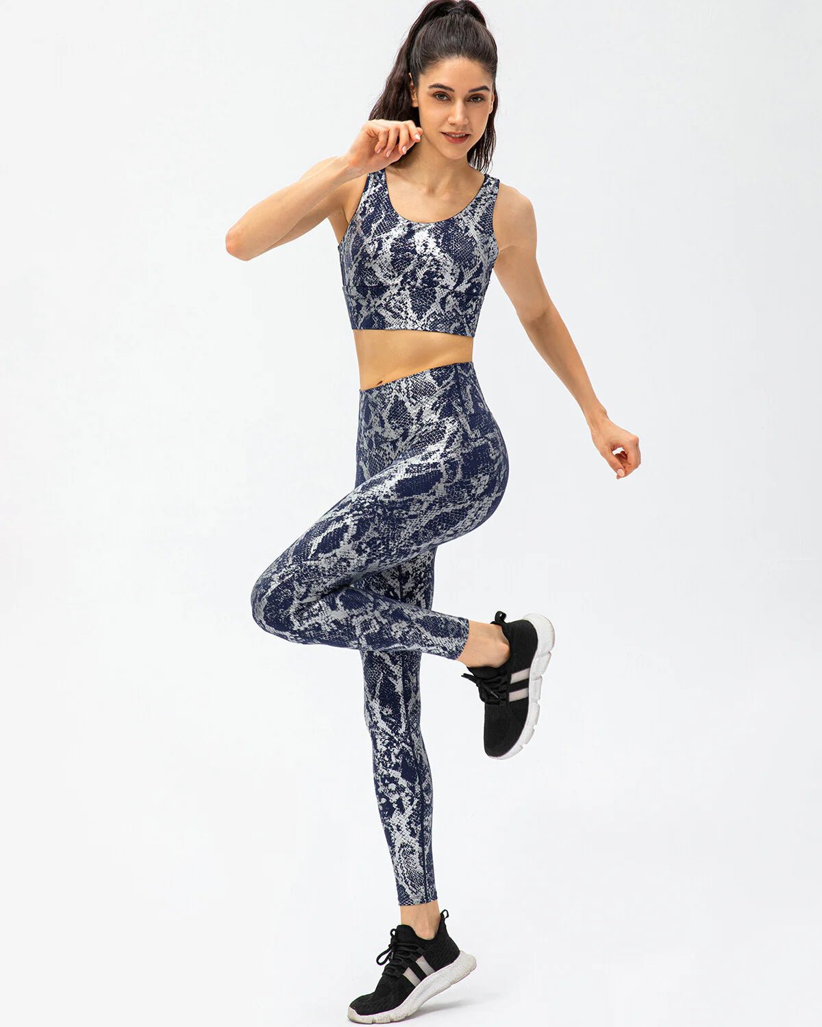 Snake Print High - Waisted Sculpting Leggings - Wear n Wander
