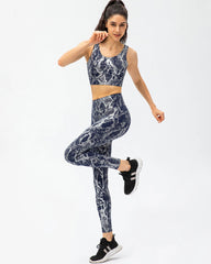 Snake Print High - Waisted Sculpting Leggings - Wear n Wander