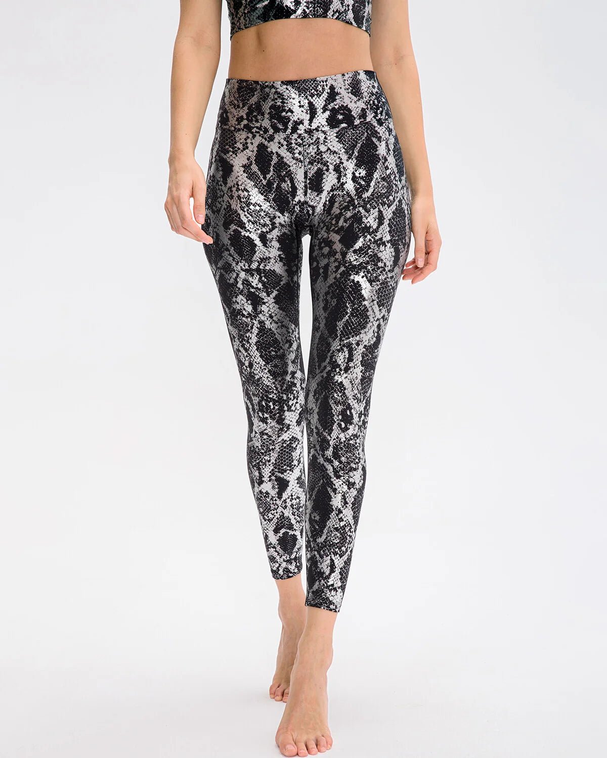 Snake Print High - Waisted Sculpting Leggings - Wear n Wander
