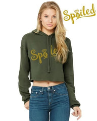 Spoiled Crop Top Hoodie - Wear and Wander