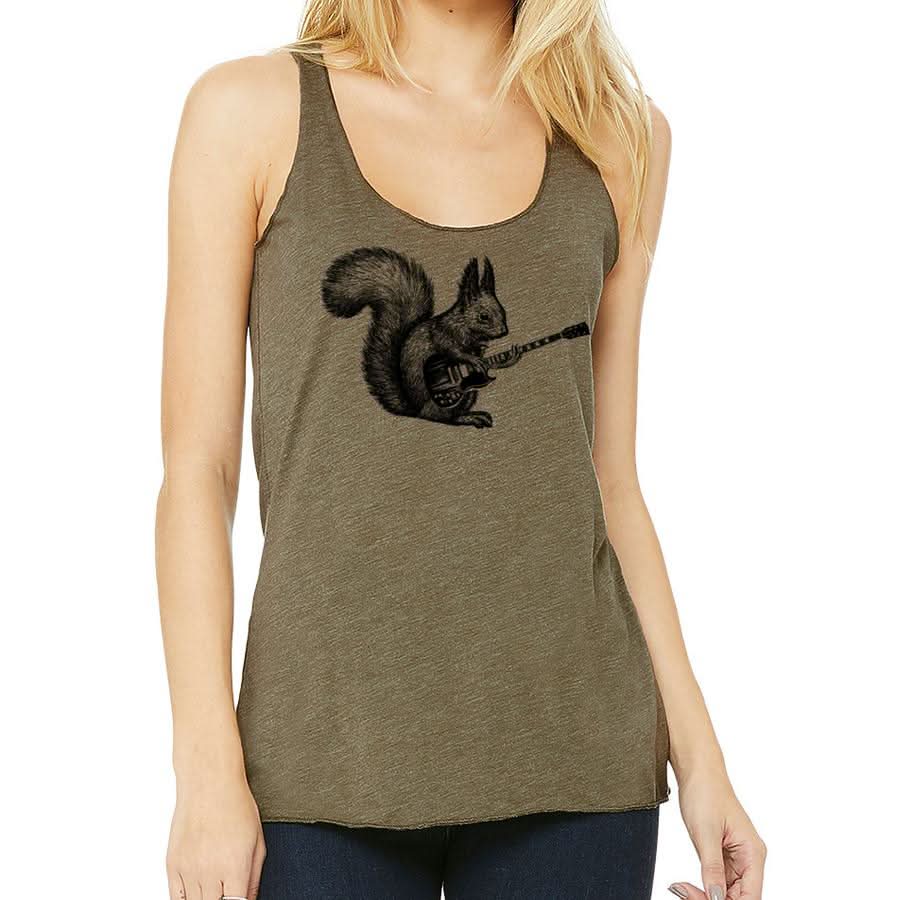 Squirrel Playing Guitar Racerback - Wear and Wander