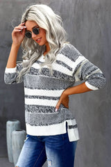Striped Pullover Knit Sweater - Wear and Wander