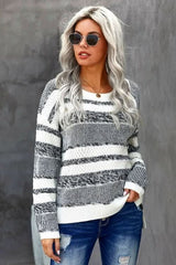 Striped Pullover Knit Sweater - Wear and Wander