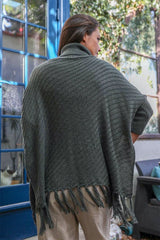 Sweater Weather Roll - Neck Poncho - Wear and Wander