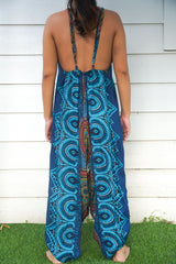 Teal Mandala Boho Hippie Jumpsuit Rompers - Wear and Wander