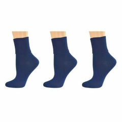 Turn Cuff Organic Cotton Seamless Toe 3 pair Pack | No Toe Seam Socks - Wear and Wander