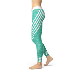 Turquoise Sports Leggings - Wear and Wander