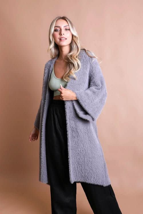 Ultra - Soft Luxe Mohair Knit Cardigan - Wear and Wander