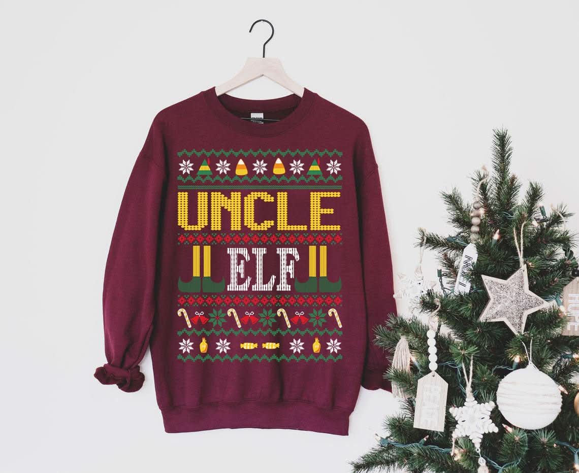 Uncle Elf Christmas Sweatshirt - Wear and Wander