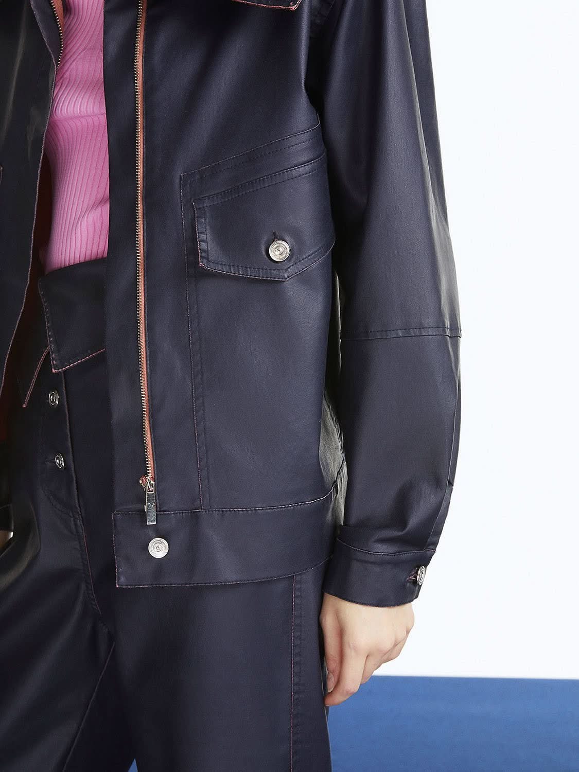 Wide Collar Coated Jacket - Wear and Wander